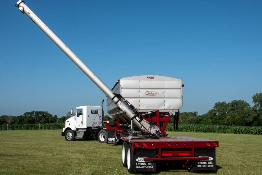 24-Foot Side Discharge Tender on a 45-Foot Trailer 