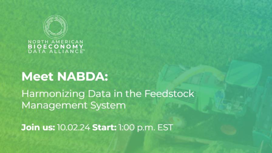 North American Bioeconomy Data Alliance to Host Webinar on Harmonizing Data in the Feedstock Management System